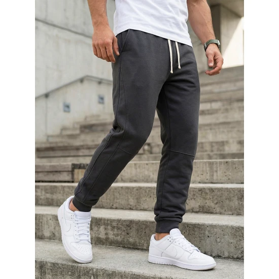 Vīriešu tumši zilas krāsas bikses Base Gadījuma bikses