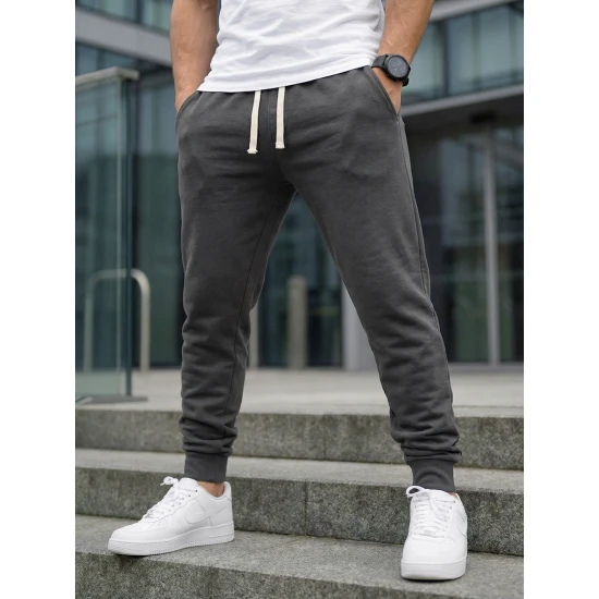 Vīriešu tumši zilas krāsas bikses Bold Gadījuma bikses