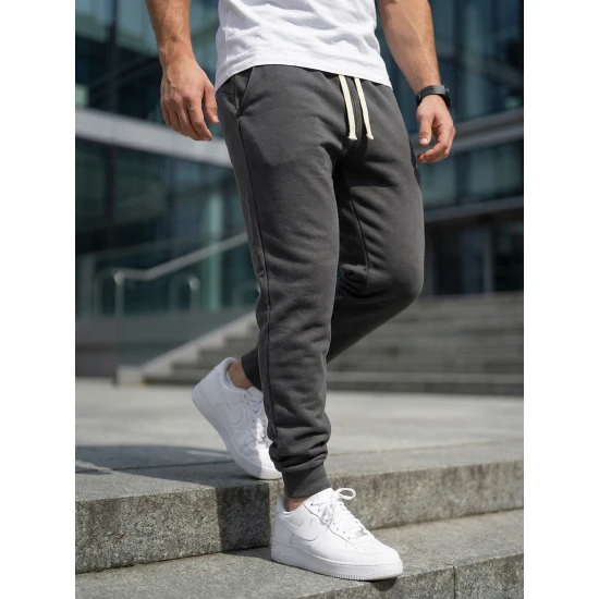 Vīriešu tumši zilas krāsas bikses Bold Gadījuma bikses