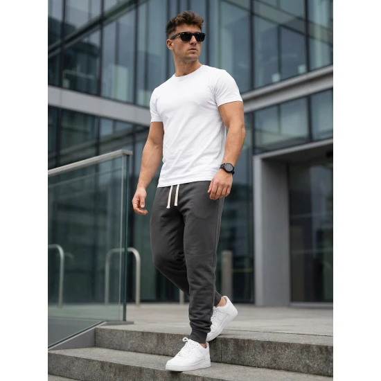 Vīriešu tumši zilas krāsas bikses Bold Gadījuma bikses