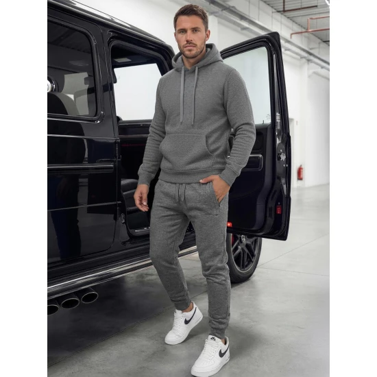 Vīriešu tumši pelēkas ikdienas bikses Resol Gadījuma bikses