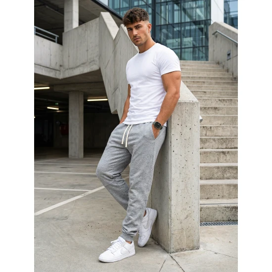 Vīriešu pelēkas bikses Base Gadījuma bikses