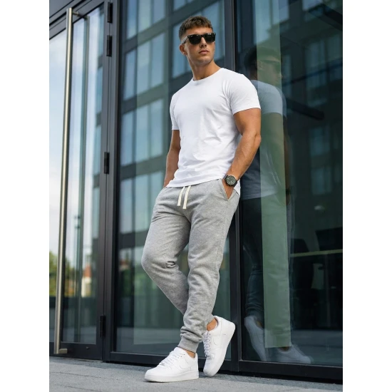 Vīriešu pelēkas bikses Bold Gadījuma bikses