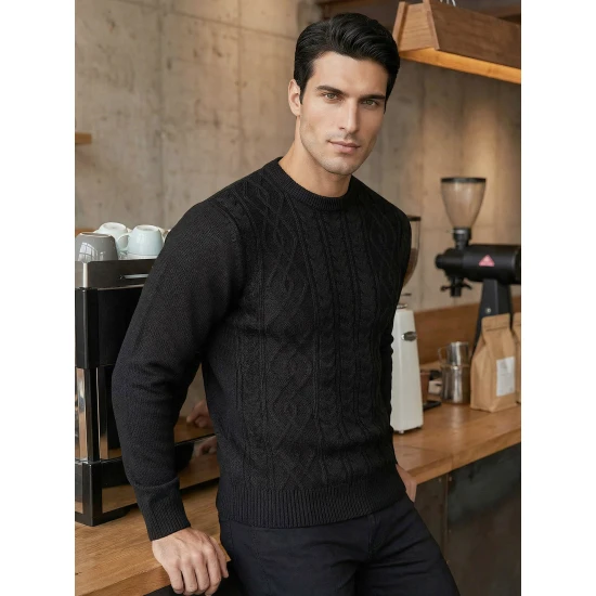 Vīriešu melns džemperis Wilson