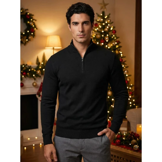 Melns vīriešu džemperis Makar