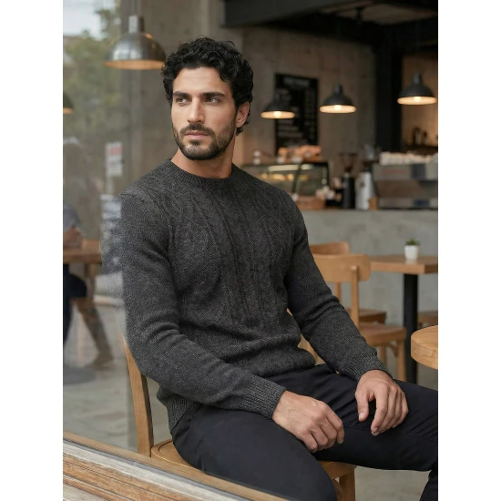 Vīriešu tumši pelēks džemperis Wilson