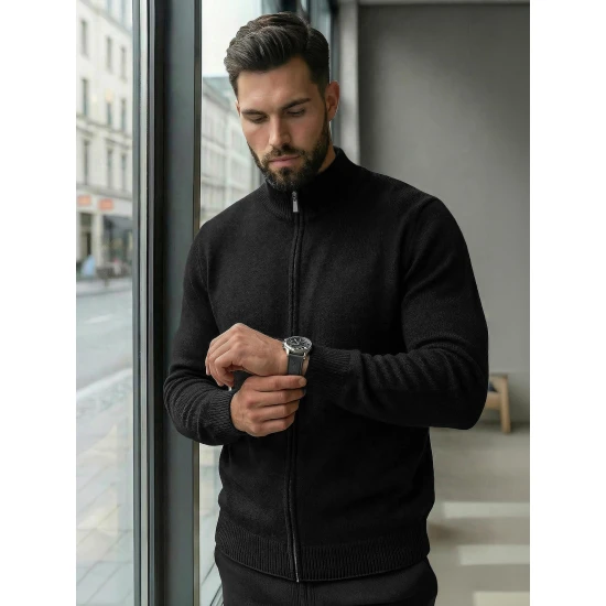 Vīriešu melns džemperis Nelson