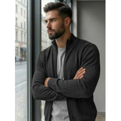 Vīriešu tumši pelēks džemperis Nelson