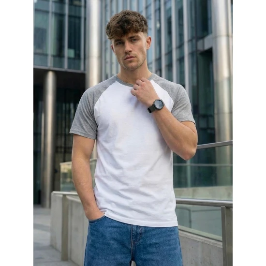 Vīriešu balts/pelēks T-krekls Dilan T-krekls