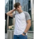 Vīriešu balts/pelēks T-krekls Dilan T-krekls