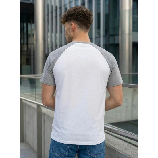 Vīriešu balts/pelēks T-krekls Dilan T-krekls