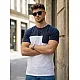 Vīriešu balts/tumši zils T-krekls Billy T-krekls