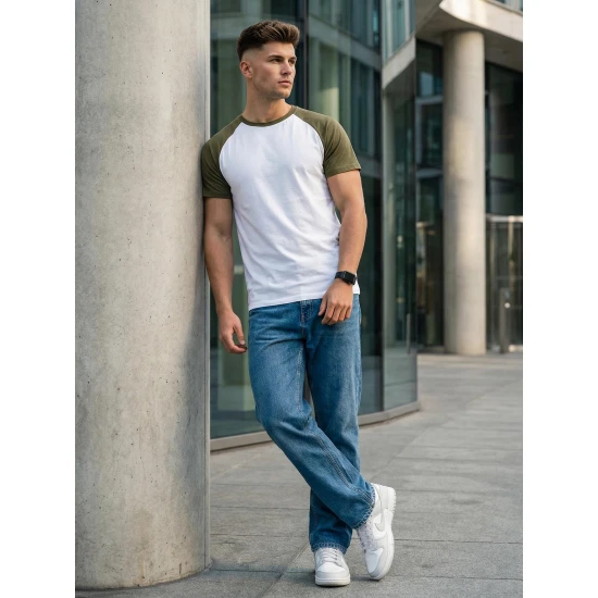 Vīriešu balts/aki krekls Dilan T-krekls