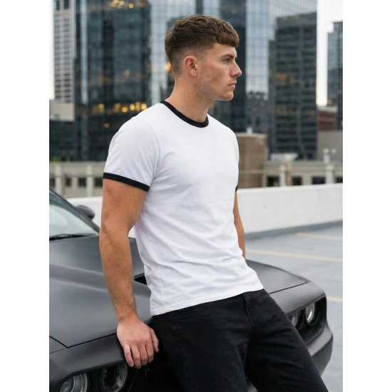 Vīriešu balts T-krekls Manter Vienkrāsains T-krekls