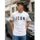 Vīriešu balts T-krekls Icon