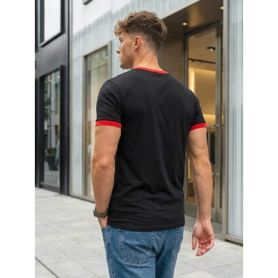 Vīriešu melns T-krekls Manter Vienkrāsains T-krekls