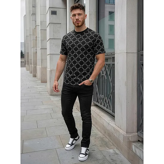 Men's black T-shirt Jeff T-shirt