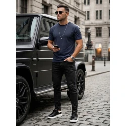 Vīriešu tumši zils krekliņš Cliff