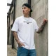 Vīriešu balts oversize t-krekls Dreamers T-krekls ar saukļiem