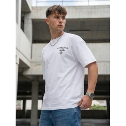 Vīriešu balta oversize krekliņš „Jevin“