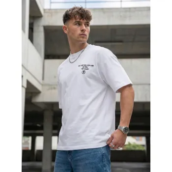 Vīriešu balts oversize krekliņš „Jevin“