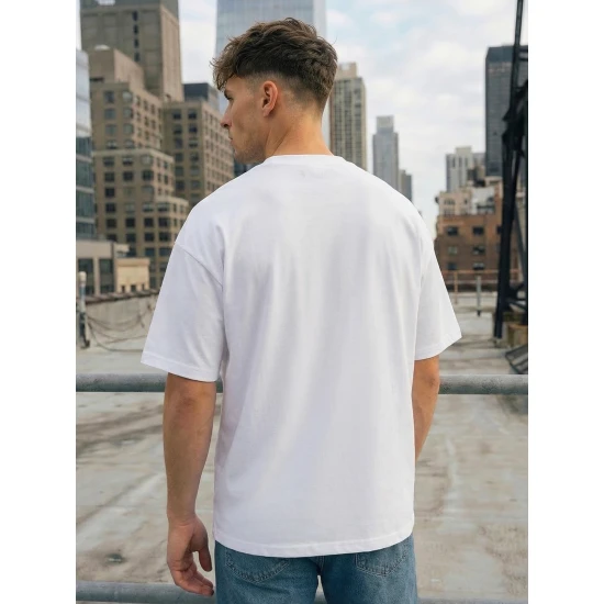 Vīriešu balts krekls Freedom T-krekls ar saukļiem