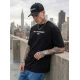 Vīriešu melns oversize t-krekls Dreamers