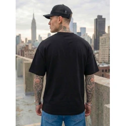 Vīriešu melns oversize t-krekls Dreamers