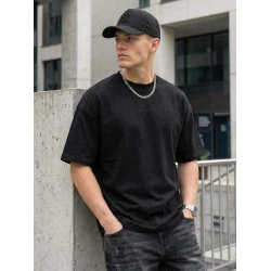 Vīriešu melna oversize T-krekls „Perfect“
