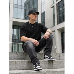Vīriešu melna oversize T-krekls „Perfect“