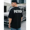 Vīriešu melns krekls Patron T-krekls ar saukļiem