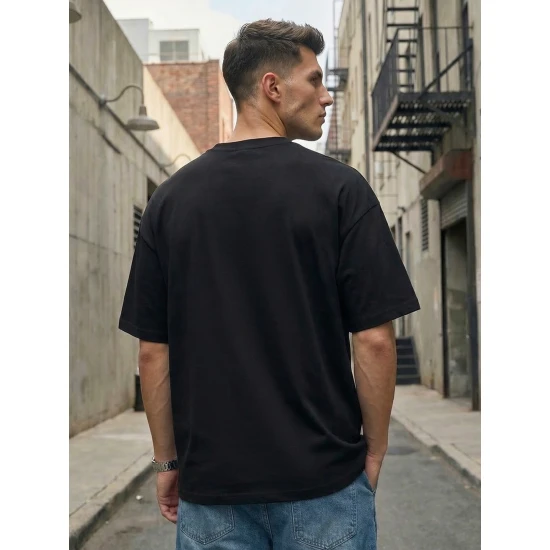 Vīriešu melns T-krekls Freedom T-krekls ar saukļiem