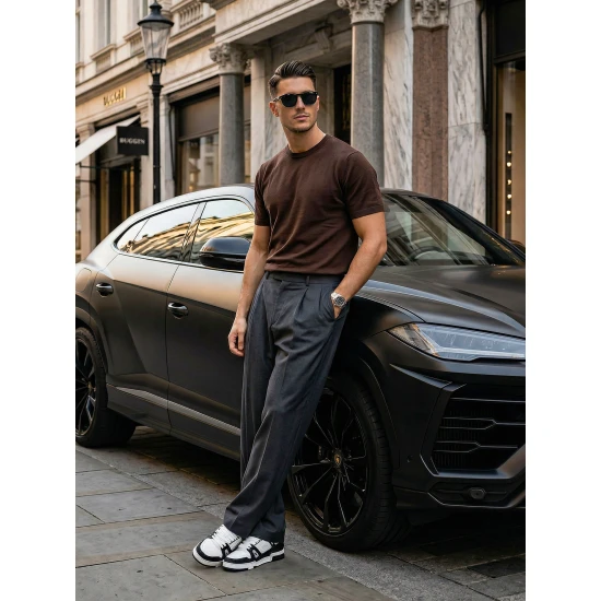 Vīriešu brūni T-krekli Summer