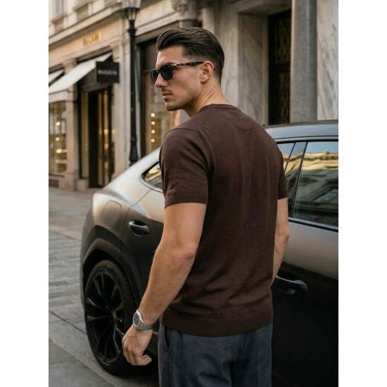 Vīriešu brūni T-krekli Summer