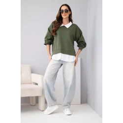 Sieviešu haki krāsas blūze Liucy