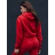 Sieviešu sarkans džemperis ar kapuci Trend