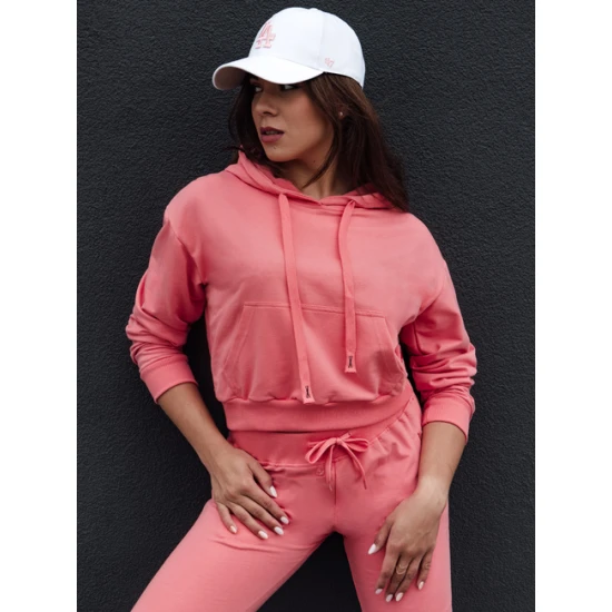 Sieviešu rozā džemperis ar kapuci Trend