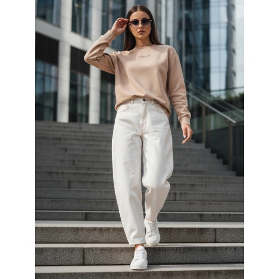 Sieviešu brūns džemperis Diva Džemperi bez kapuciņiem