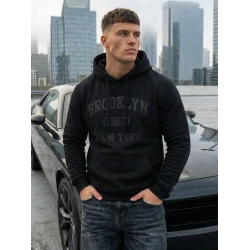 Melns džemperis ar kapuci Brooklyn