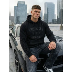 Melns džemperis ar kapuci Brooklyn