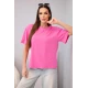 Sieviešu rozā T-krekls ar īsām piedurknēm Elin