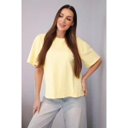Sieviešu dzeltens T-krekls ar īsām piedurknēm Elin