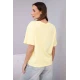 Sieviešu dzeltens T-krekls ar īsām piedurknēm Elin Sieviešu vienkrāsains T-krekls