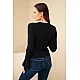 Sieviešu melnā krāsas džemperis „Serena“
