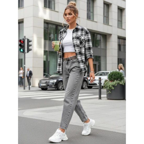 Sieviešu pelēkie džinsi Madrid Bikses