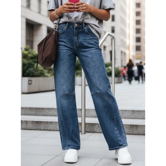 Sieviešu platie zilie džinsi Amel Džinsi un bikses