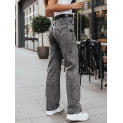 Sieviešu platās melnās džinsu bikses Adel