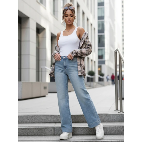 Sieviešu zilie džinsi Emi Džinsi un džogeri