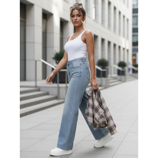 Sieviešu zilie džinsi Emi Džinsi un džogeri