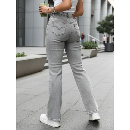 Sieviešu pelēkie džinsi Lili Džinsi un džogeri